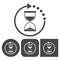 Hourglass icon - vector icons set