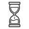 Hourglass line icon, business and deadline