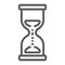 Hourglass line icon, development and business