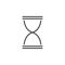 Hourglass line icon, outline logo illustration, linear pi