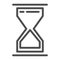 Hourglass line icon. Time is over in hourglass vector illustration isolated on white. Sandglass outline style design