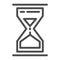 Hourglass line icon. Time running in hourglass vector illustration isolated on white. Sandglass outline style design