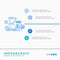 Hourglass, management, money, time, coins Infographics Template for Website and Presentation. Line Blue icon infographic style