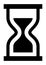 Hourglass mouse cursor. Loading, waiting icon. Vector clipart.