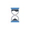 Hourglass related vector glyph icon.