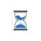 Hourglass related vector glyph icon.