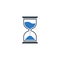 Hourglass related vector glyph icon.