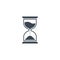 Hourglass related vector glyph icon.