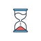 Hourglass related vector icon.