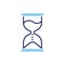 Hourglass related vector icon.