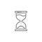 Hourglass Related Vector Line Icon.