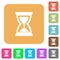 Hourglass rounded square flat icons