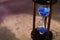 Hourglass on sand. Time management concept