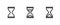 Hourglass, sandglass, glass clock icons