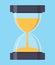 Hourglass, Sandglass Icon in Flat Style. Vector Illustration