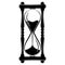 Hourglass, sandglass timer icon, vintage vector design