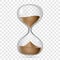 Hourglass sandglass vector realistic isolated 3D