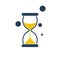 Hourglass silhouette flat icon