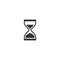 Hourglass simple black vector icon.