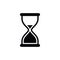 Hourglass simple black vector icon.
