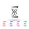 Hourglass sketch style multi color icon. Simple thin line, outline vector of banking icons for ui and ux, website or mobile