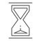 Hourglass thin line icon. Time running in hourglass vector illustration isolated on white. Sandglass outline style