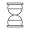 Hourglass time clock instrument line icon design