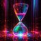 Hourglass time, virtual digital online representation, virtual data representation