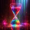 Hourglass time, virtual digital online representation, virtual data representation