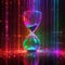 Hourglass time, virtual digital online representation, virtual data representation