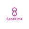 Hourglass Unlimited time sand glass Simple Logo Design Template