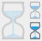 Hourglass Vector Mesh Network Model and Triangle Mosaic Icon