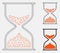 Hourglass Vector Mesh Network Model and Triangle Mosaic Icon