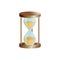 Hourglass vintage tool. Hourglass as a concept of travel time for timing, urgency and lack of time.