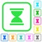 Hourglass vivid colored flat icons