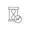 Hourglasses, clock, 24 hour icon. Simple line, outline vector of icons for ui and ux, website or mobile application