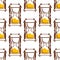 Hourglasses seamless pattern on white