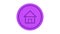 House 3d icon. Purple color. Alpha channel
