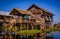 A house above water on Inle Lake, Myanmar (Burma)