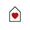 House abstract vector icon, harmony at home idealistic concept.