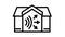 house acoustic line icon animation