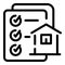 House agent papers icon, outline style