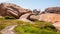 House amongst pink granite boulders near ploumanach