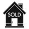 House auction sold icon simple vector. Sell price