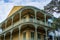 House with balconies in the French Quarter, in New Orleans, Louisiana