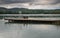 House in Banyoles lake , Catalonia, Spain