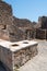 House bathroom in ruins in ancient Pompei