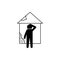 house of a beggar icon. Element of poor man illustration. Premium quality graphic design icon. Signs and symbols collection icon