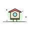 House, Bird, Birdhouse, Spring  Business Flat Line Filled Icon Vector Banner Template