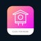 House, Bird, Birdhouse, Spring Mobile App Button. Android and IOS Line Version